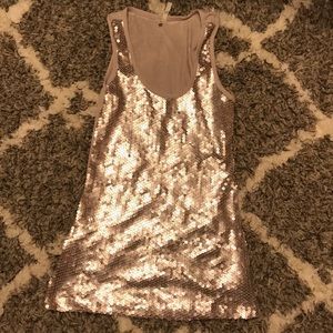 Metallic textured tank top